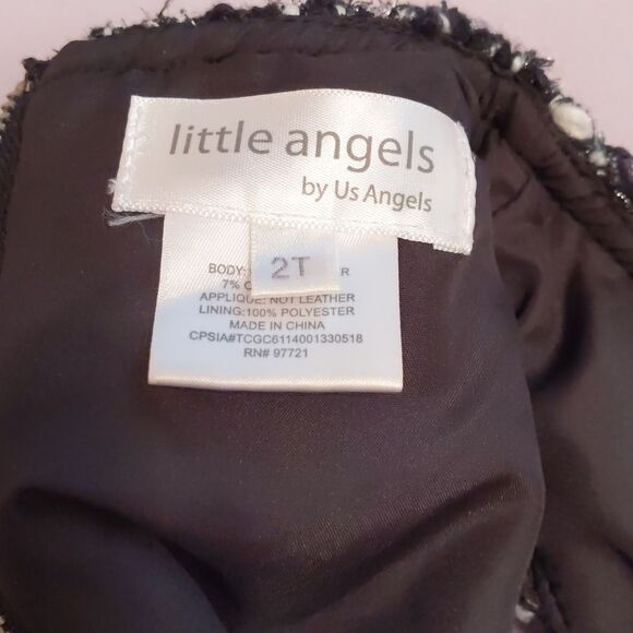 Girl Sparkly Holiday  Dress Black Silver Luxe 2T - Picture 5 of 6